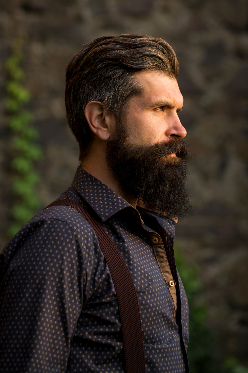 Stylish bearded man outdoor